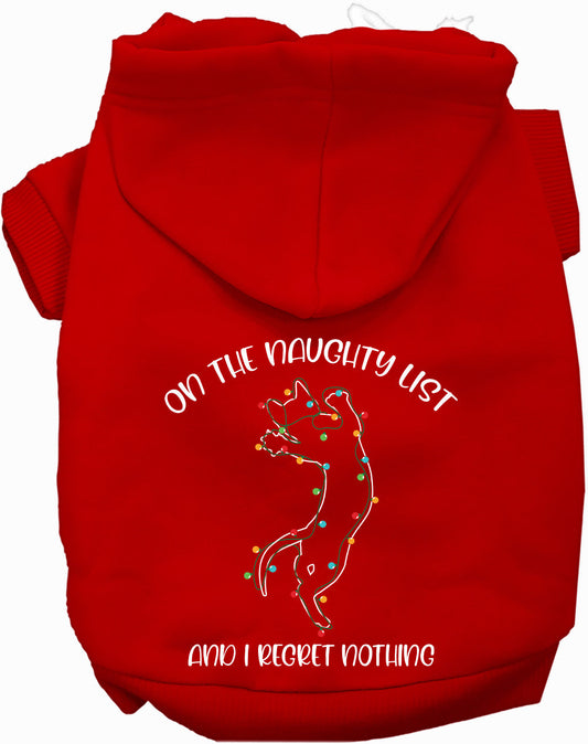Kitty on the Naughty List Pet Hoodie