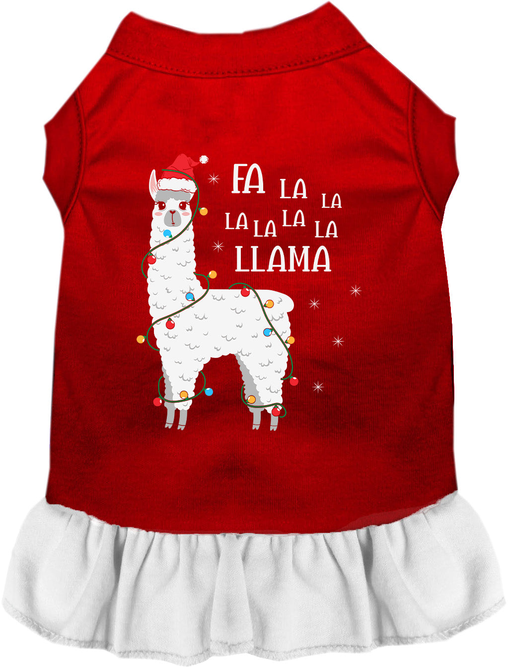 Falalala Llama Christmas Pet Dress