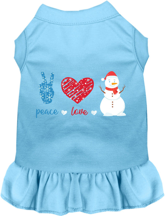 Peace, Love, and Snow Pet Dress