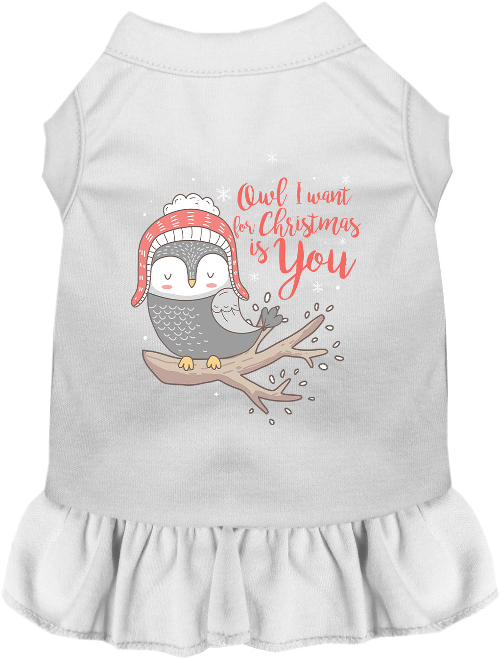 Owl I Want For Christmas Pet Dress
