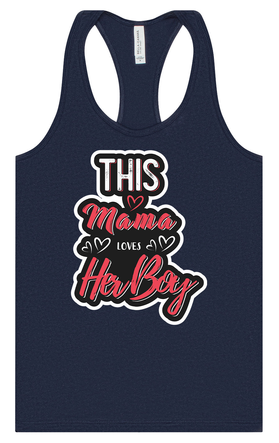 This Mama Loves Her Boy Women's Racerback Tank