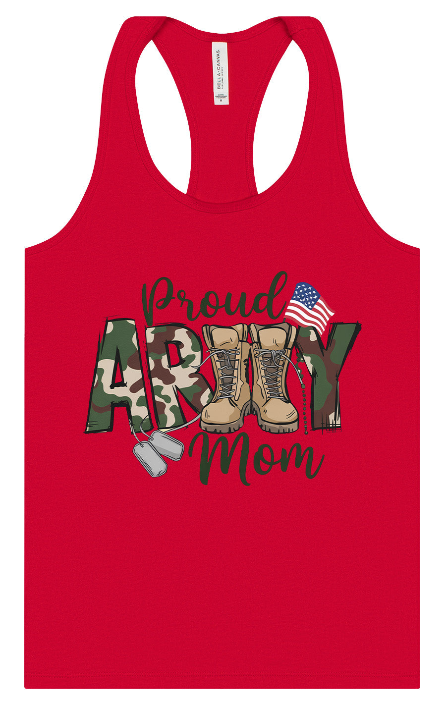 Proud Army Mom Women's Racerback Tank