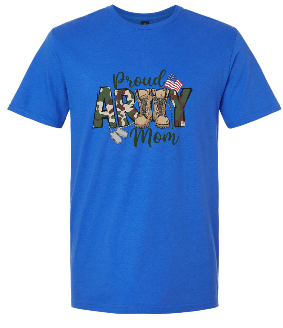 Proud Army Mom Adult Gildan Soft Shirt