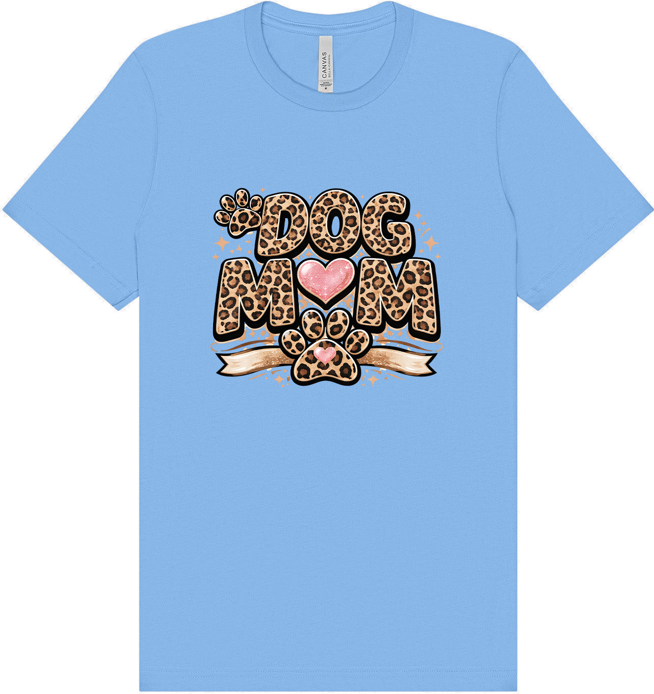 Leopard Print Dog Mom Adult Bella Canvas Shirt