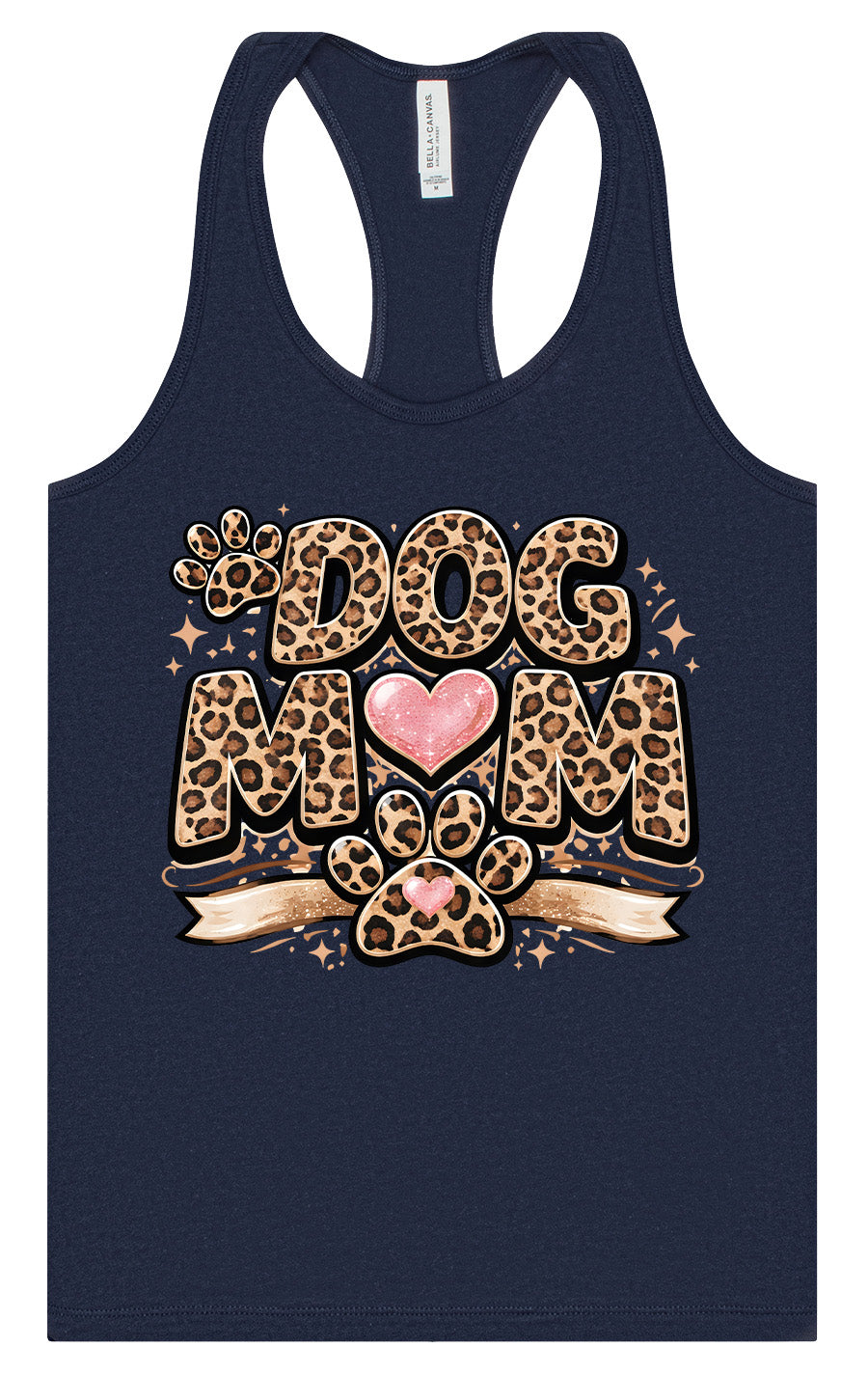 Leopard Print Dog Mom Women's Racerback Tank
