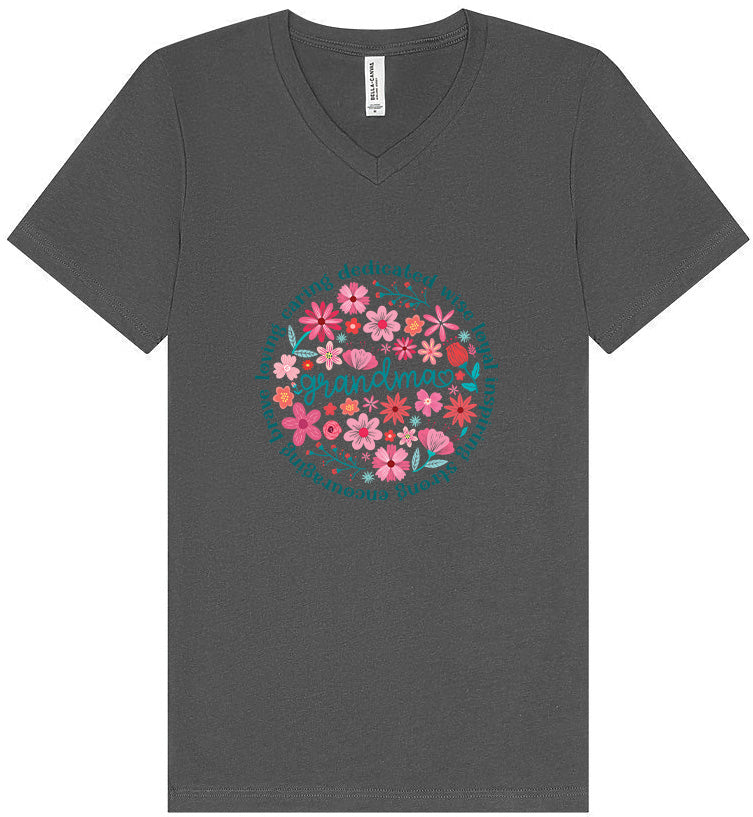 Flowers for Grandma Unisex V-Neck Shirt