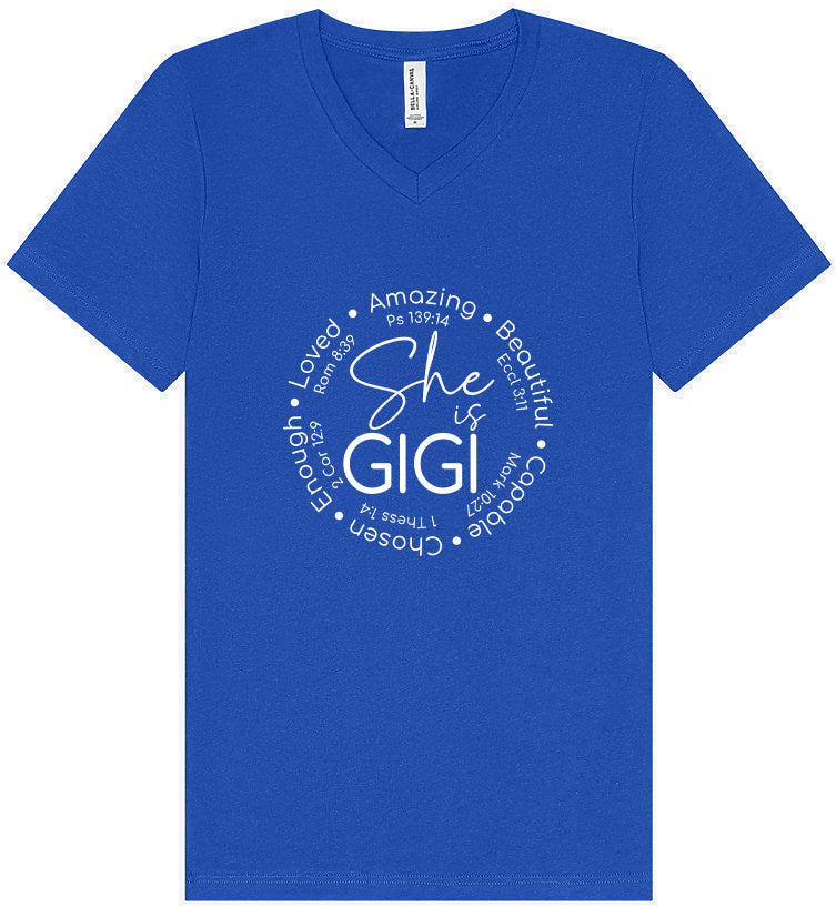 Biblical Gigi Unisex V-Neck Shirt