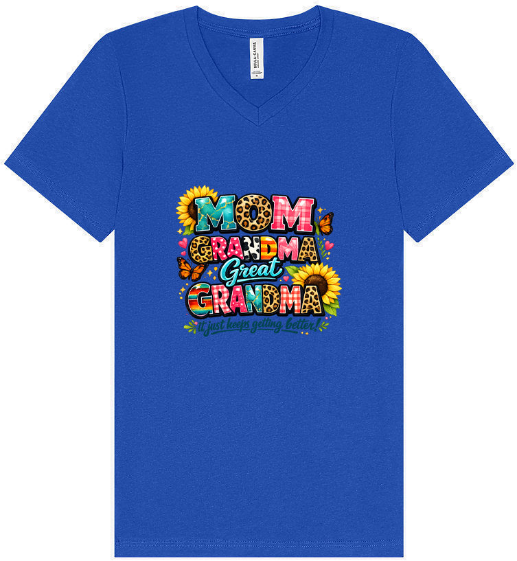 Mom, Grandma, Great Grandma Unisex V-Neck Shirt