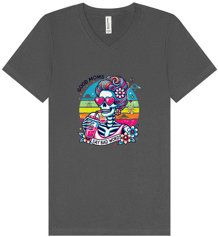 Good Moms Say Bad Words Unisex V-Neck Shirt