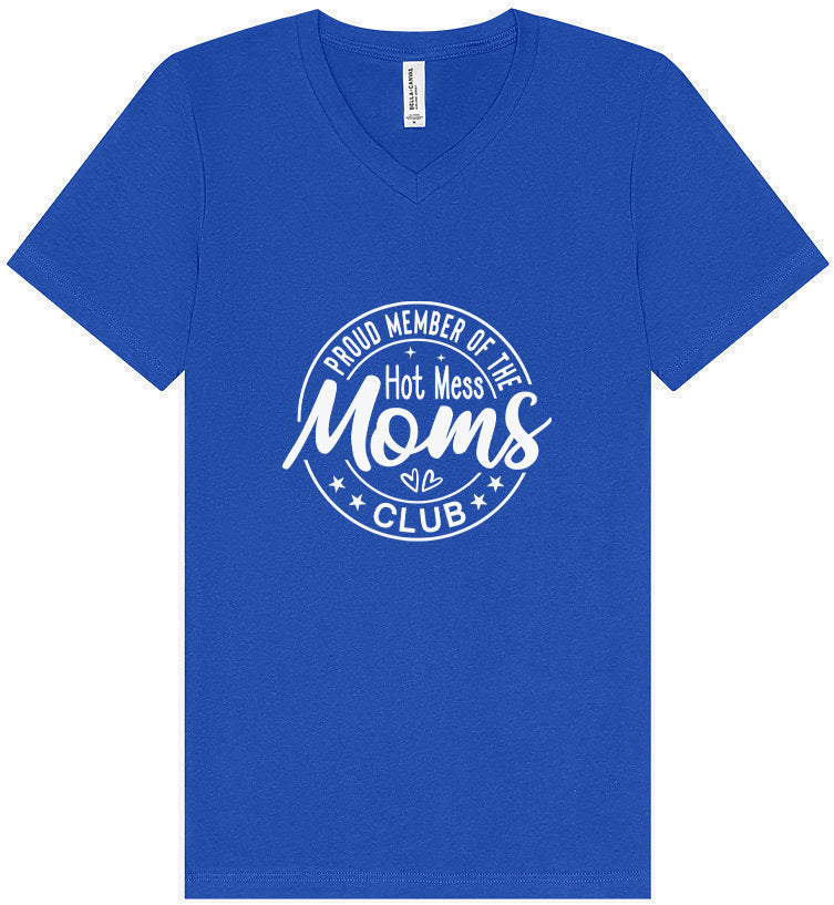 Hot Mess Moms Club Unisex V-Neck Shirt