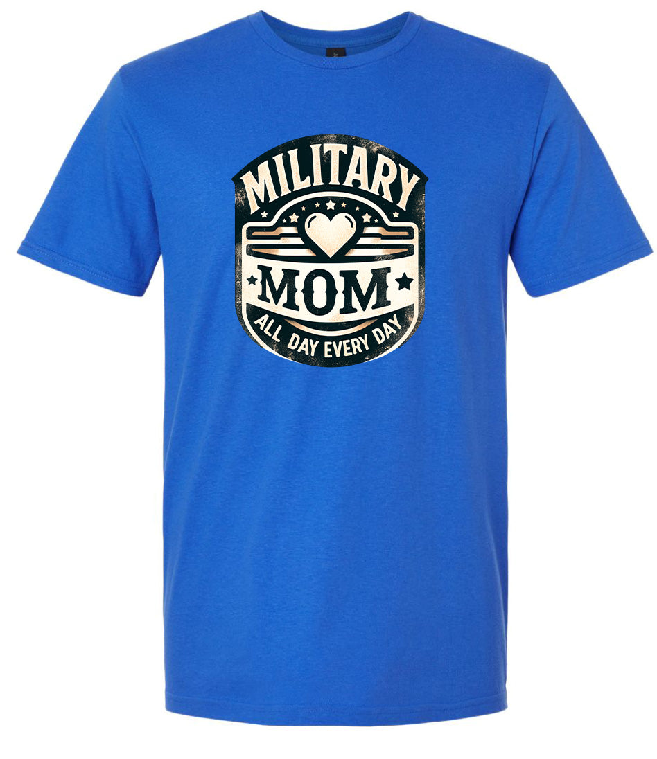 Proud Military Mom Adult Gildan Soft Shirt