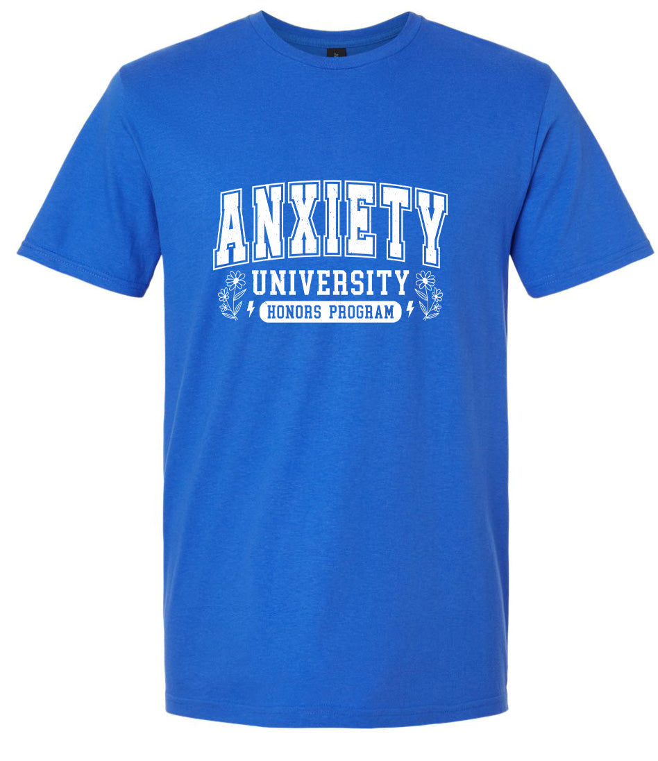 Anxiety University Adult Gildan Soft Shirt