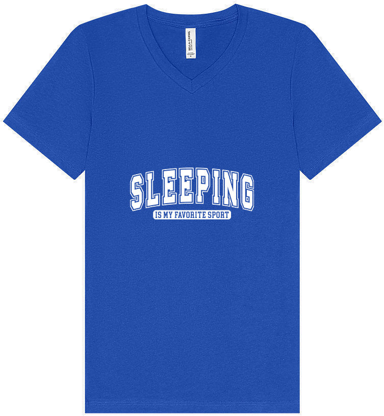 Sleeping is My Favorite Sport Unisex V-Neck Shirt