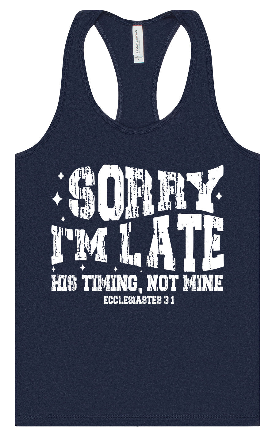 His Timing, Not Mine Women's Racerback Tank