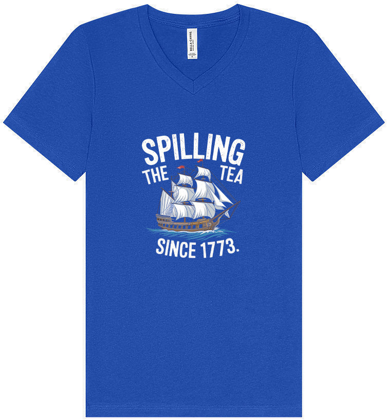 Spilling the Tea Since 1773 Unisex V-Neck Shirt