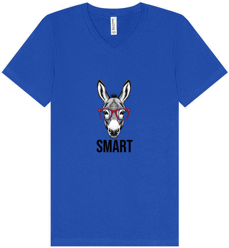 Smart Donkey Unisex V-Neck Shirt