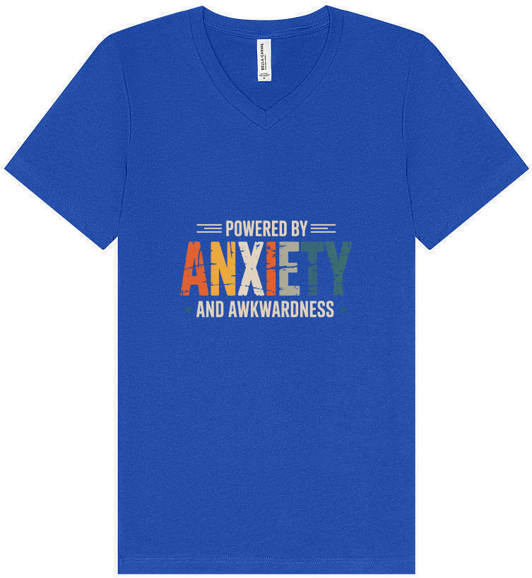 Powered by Anxiety Unisex V-Neck Shirt