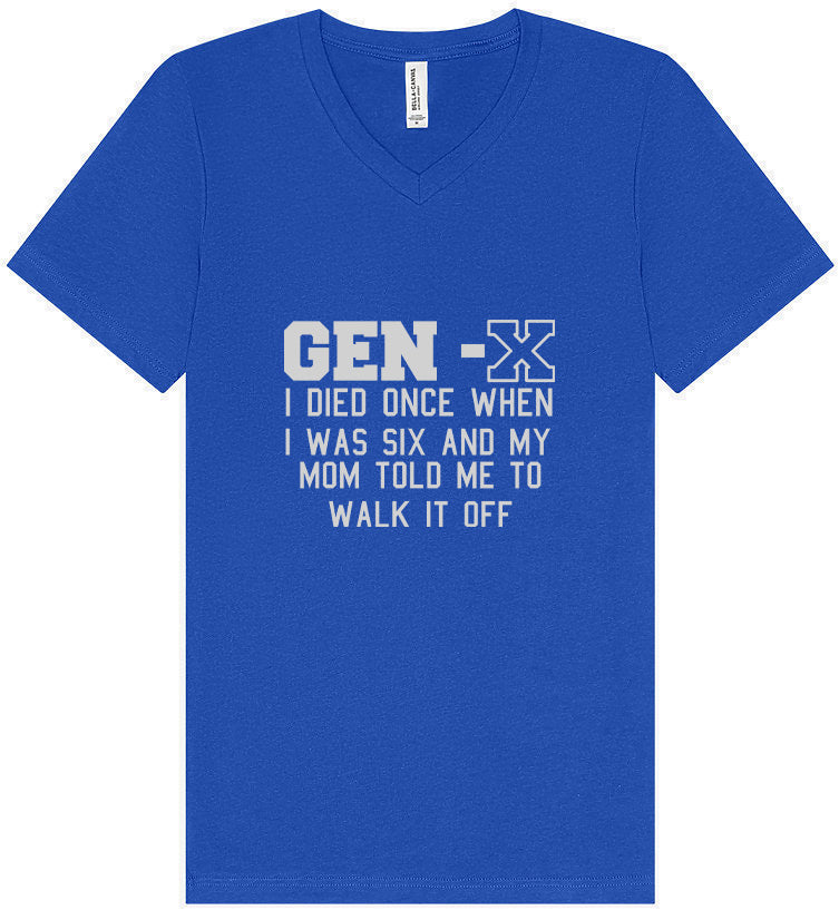 Gen X Walk it Off Unisex V-Neck Shirt