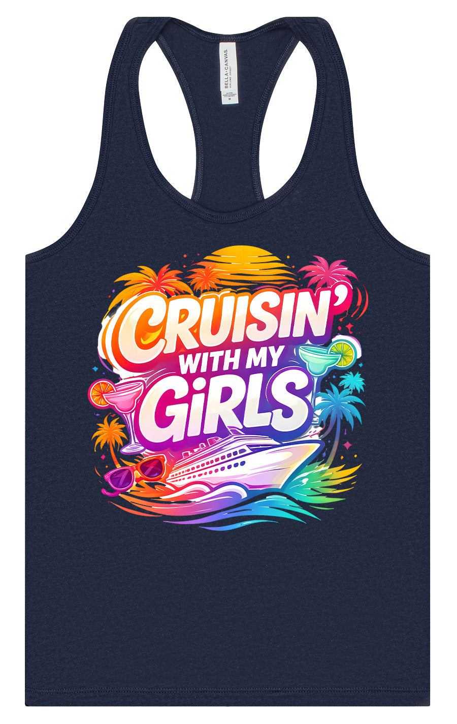 Cruisin' with My Girls Women's Racerback Tank