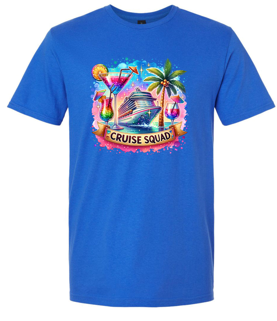 Drinks and Cruise Squad Adult Gildan Soft Shirt