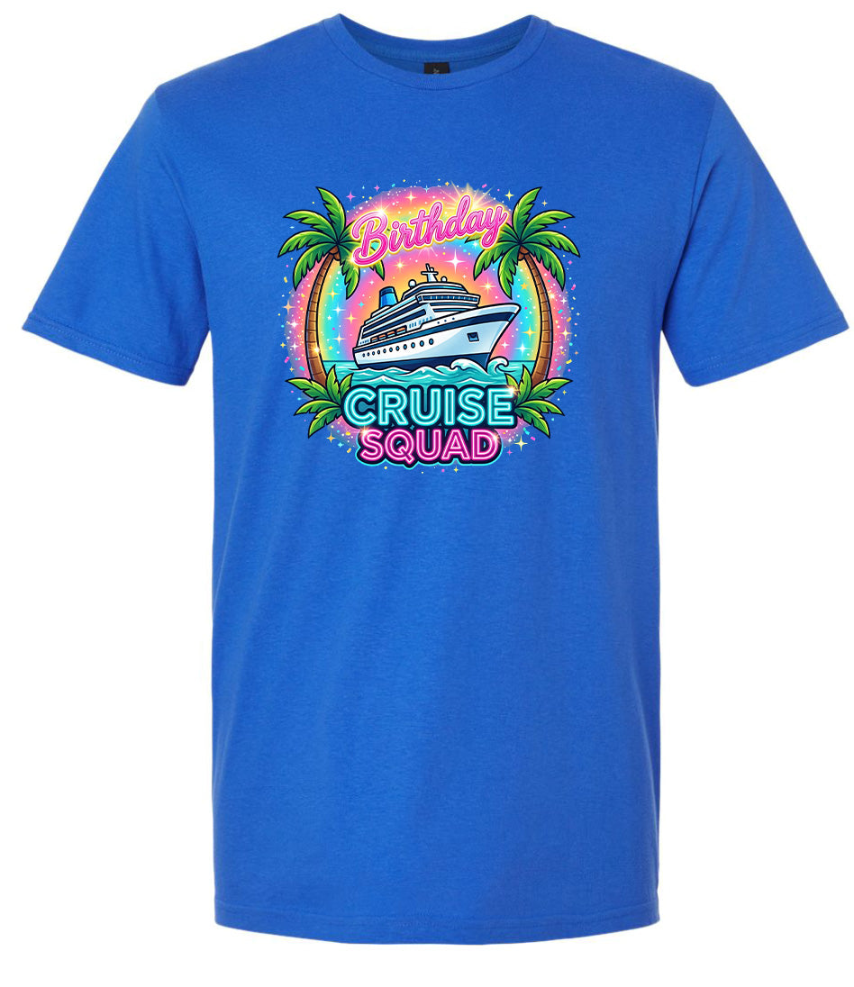 Birthday Cruise Squad Adult Gildan Soft Shirt