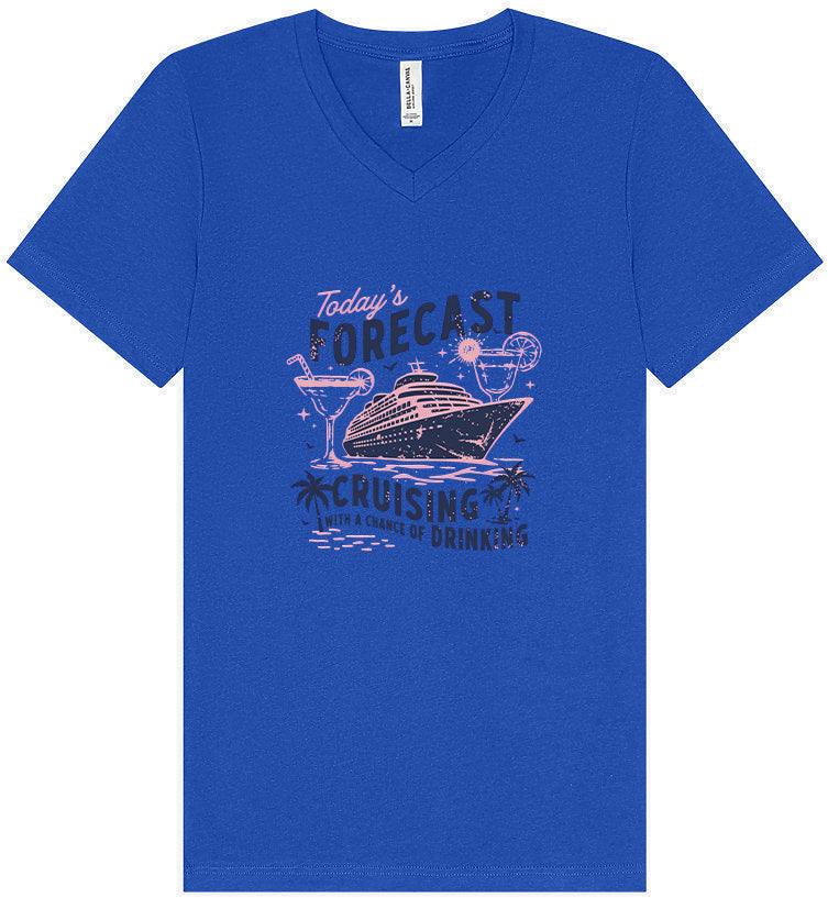 Cruising with a Chance of Drinking Unisex V-Neck Shirt