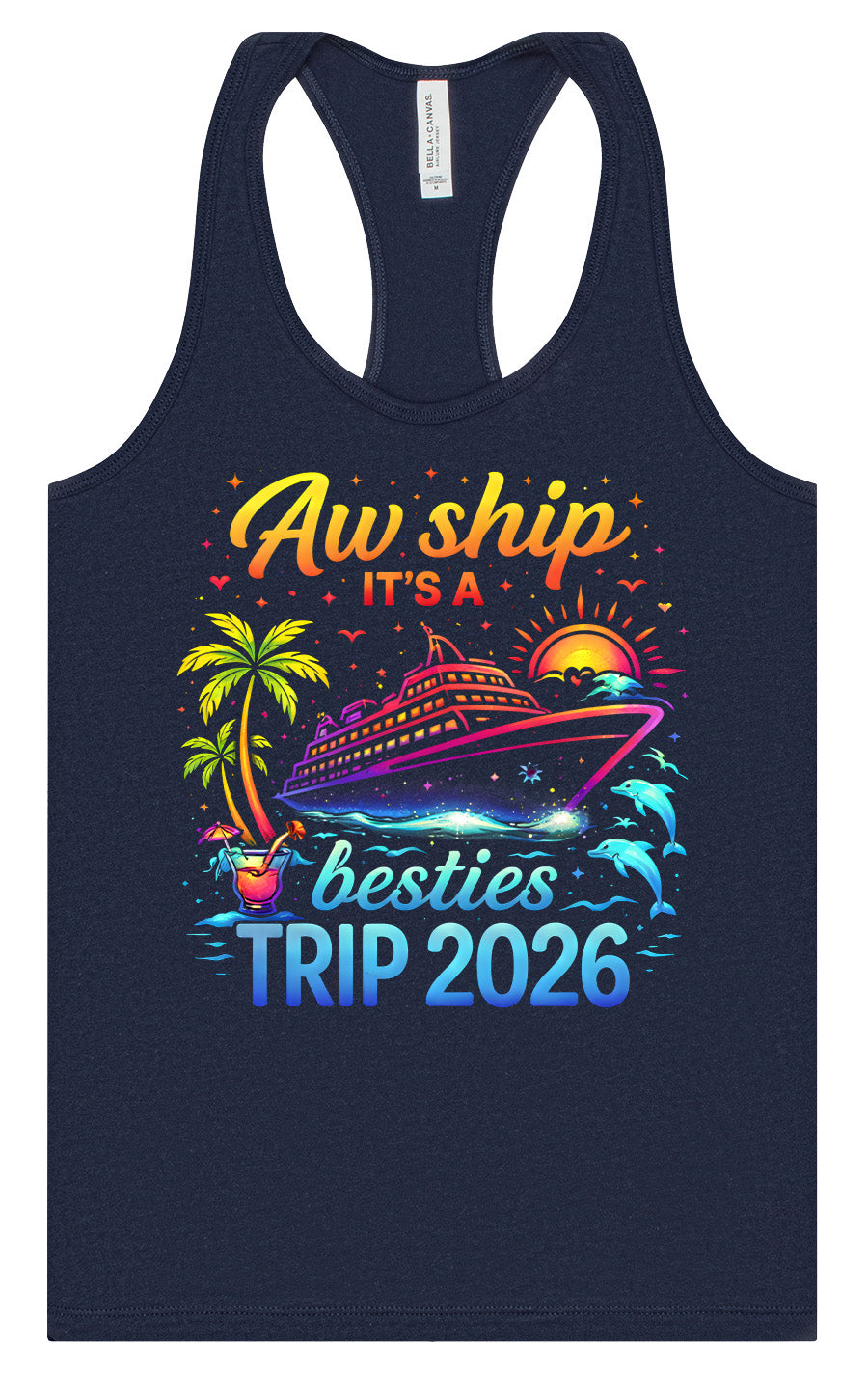 Besties Trip Cruise 2026 Women's Racerback Tank