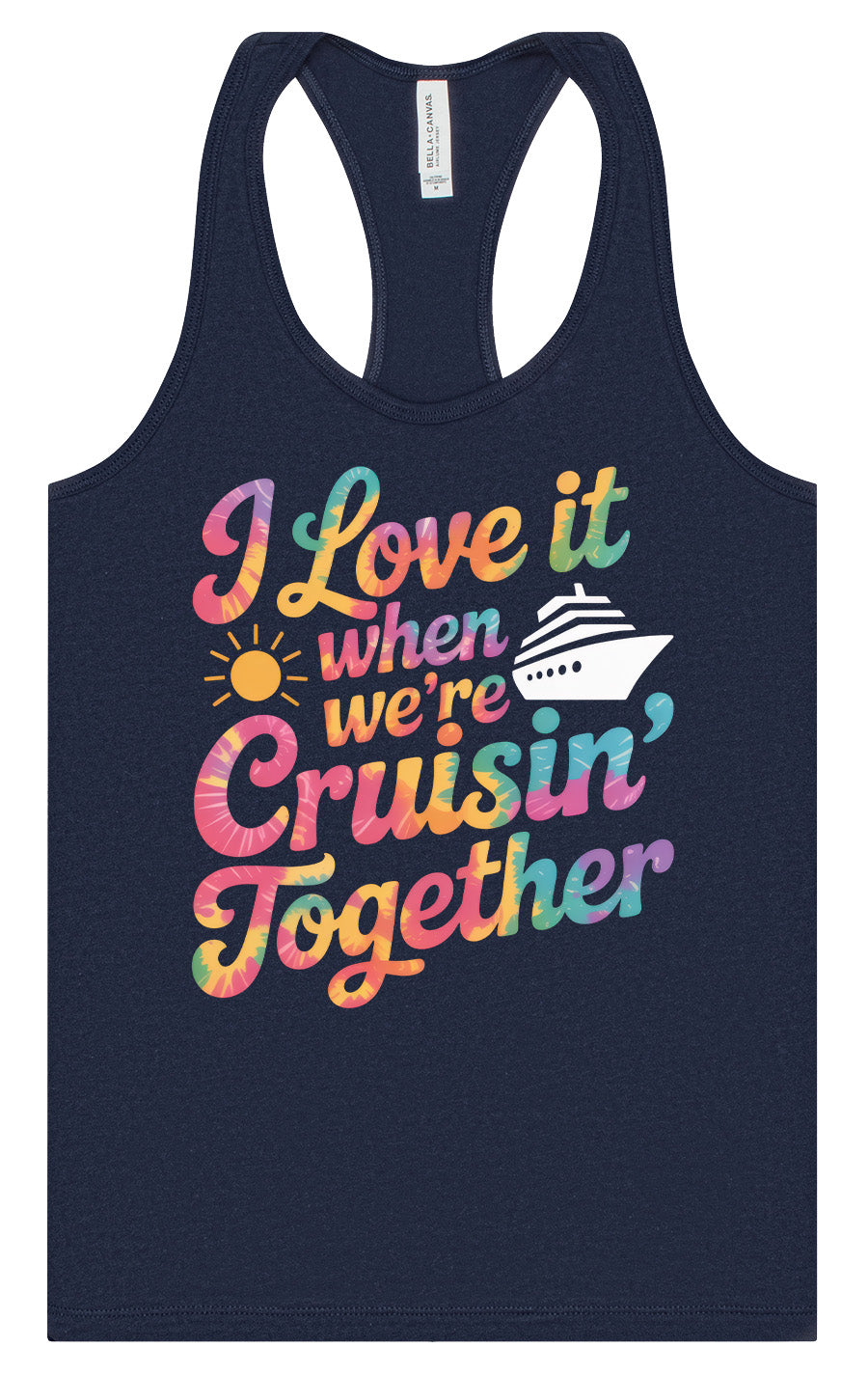 Tie Dye Cruisin' Together Women's Racerback Tank