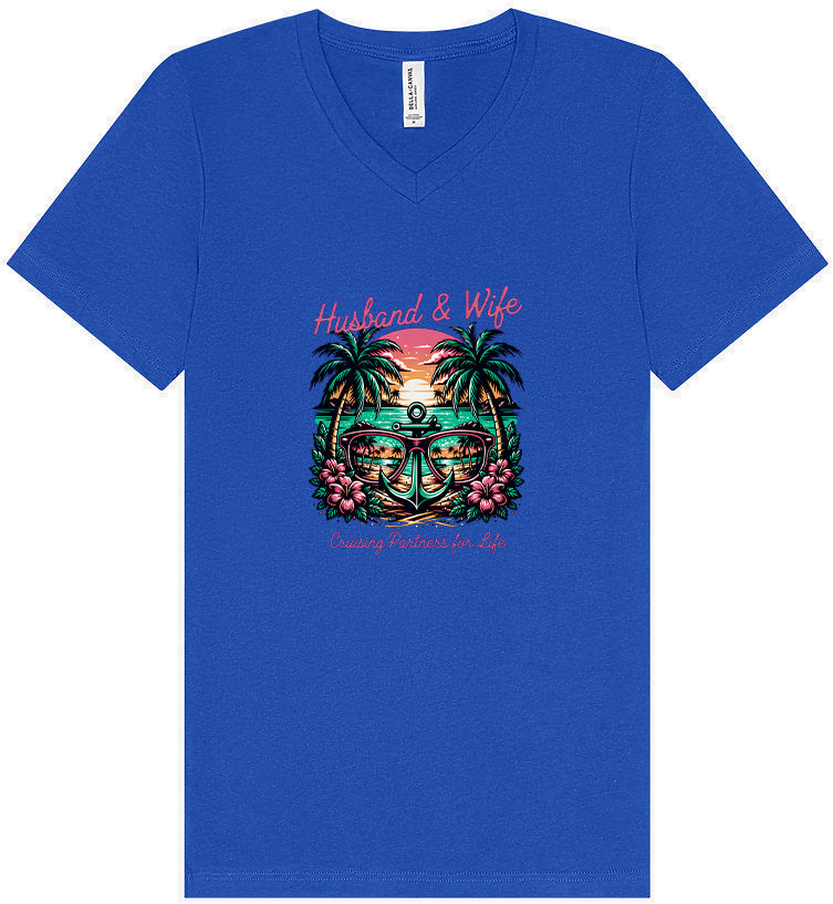 Anchor Husband and Wife Unisex V-Neck Shirt