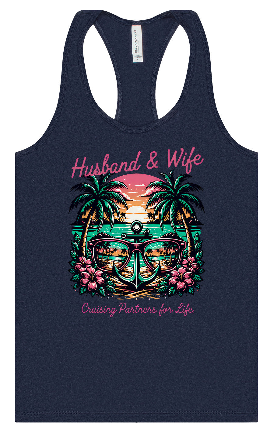 Anchor Husband and Wife Women's Racerback Tank