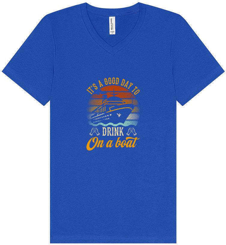 Drink on a Boat Unisex V-Neck Shirt