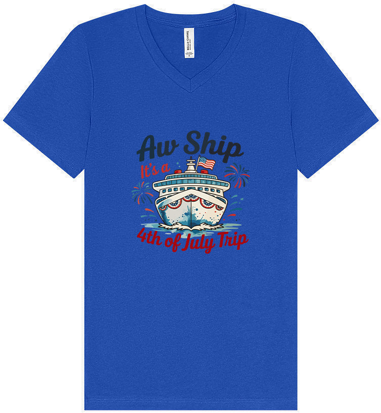 4th of July Cruise Unisex V-Neck Shirt