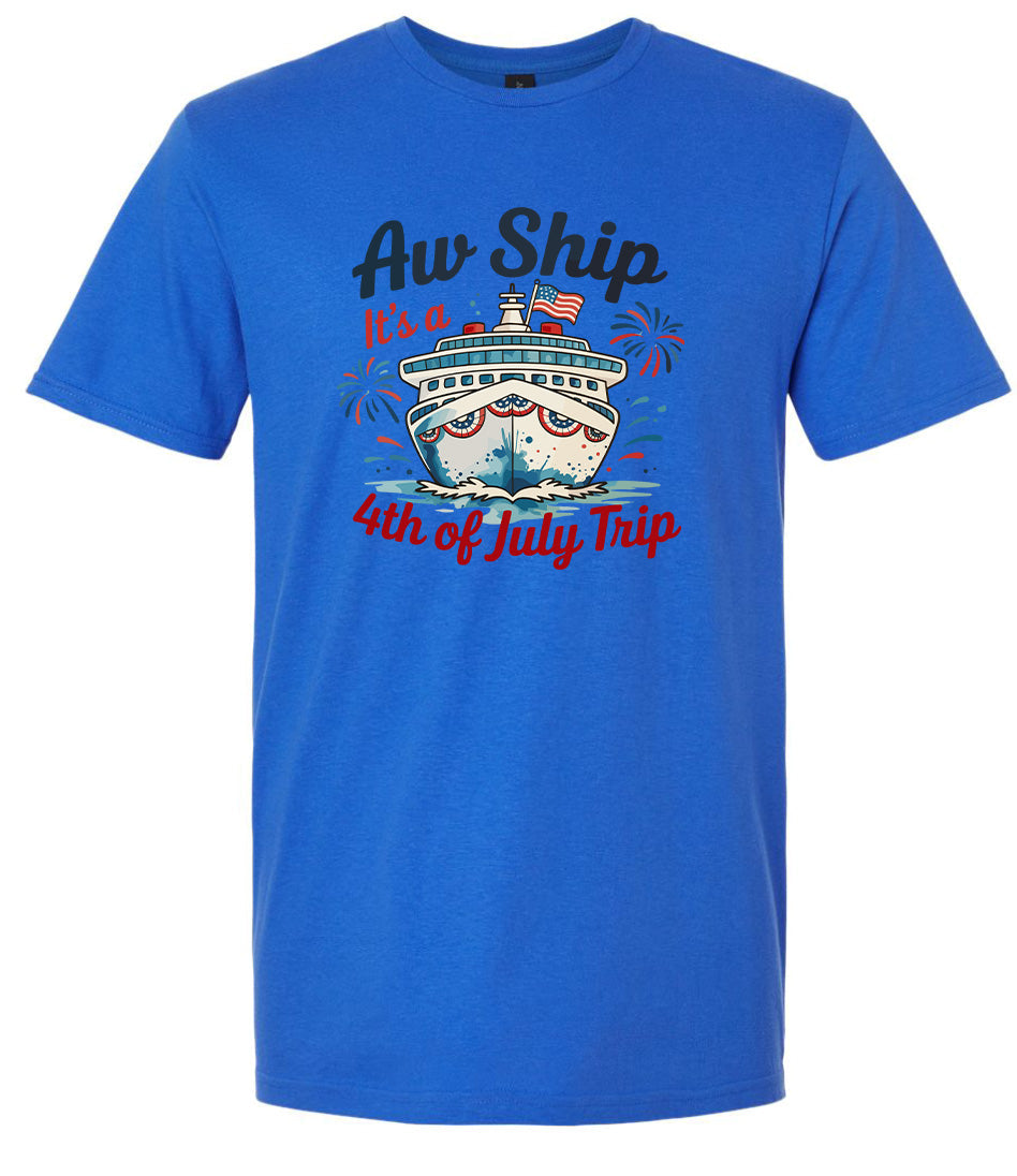 4th of July Cruise Adult Gildan Soft Shirt