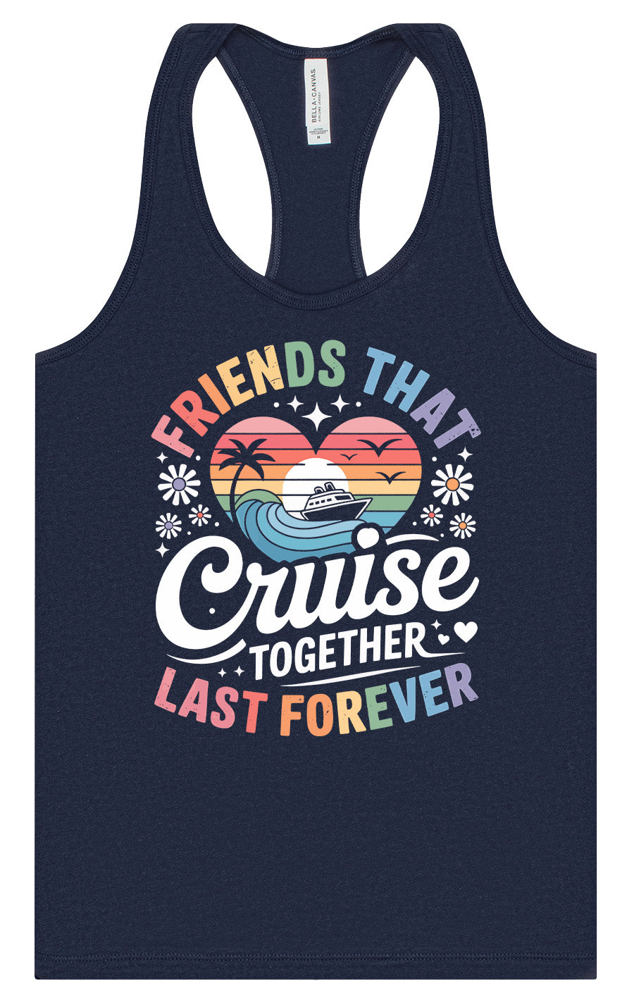 Friends That Cruise Together Women's Racerback Tank