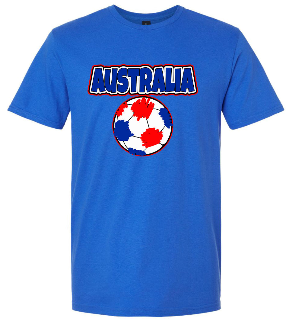 Australia Soccer Adult Gildan Soft Shirt