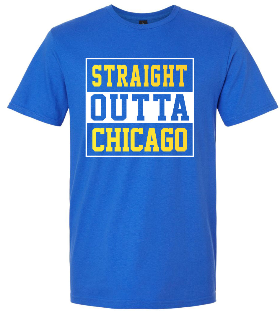 Straight Outta Chicago Adult Gildan Soft Shirt