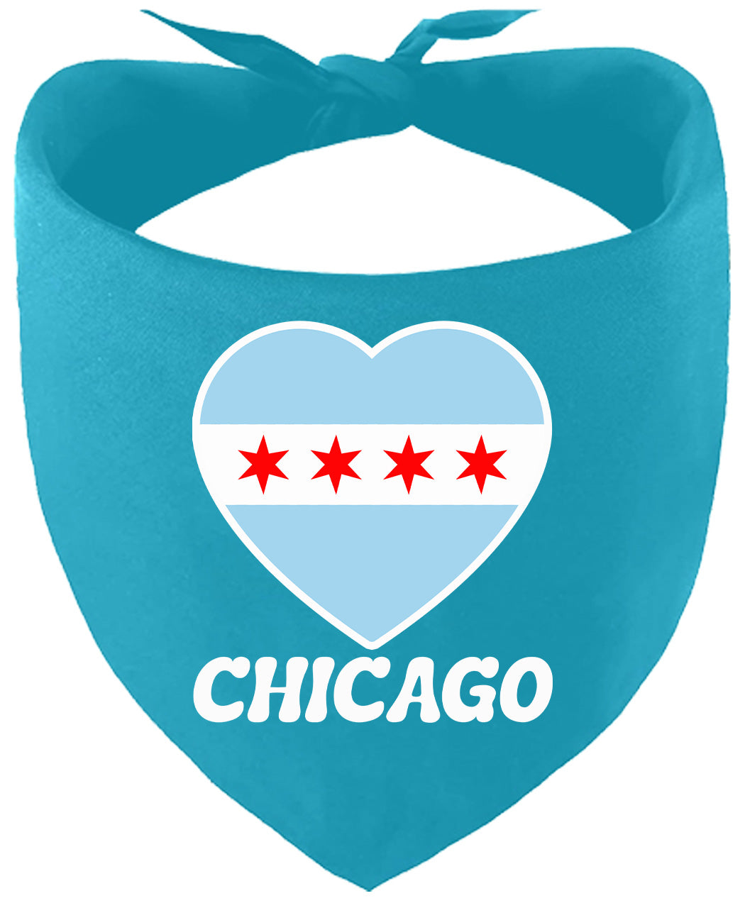 Chicago Heart Flag Pet Bandana