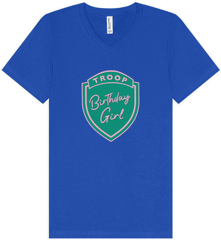 Troop Birthday Girl Unisex V-Neck Shirt