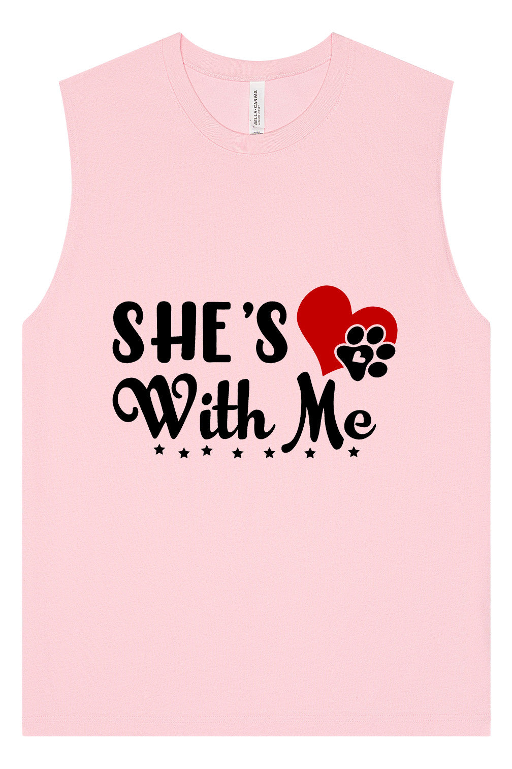 Cutesy She's With Me Muscle Tank