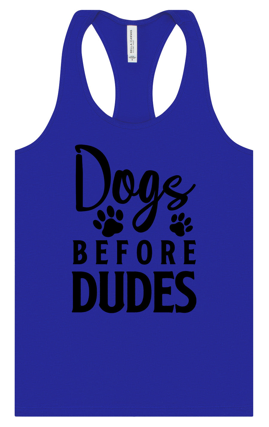 Dogs Before Dudes Women's Racerback Tank