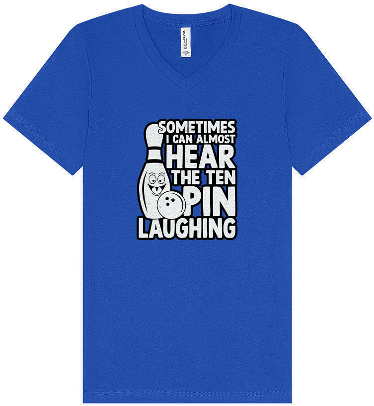 Ten Pin Laughing Unisex V-Neck Shirt