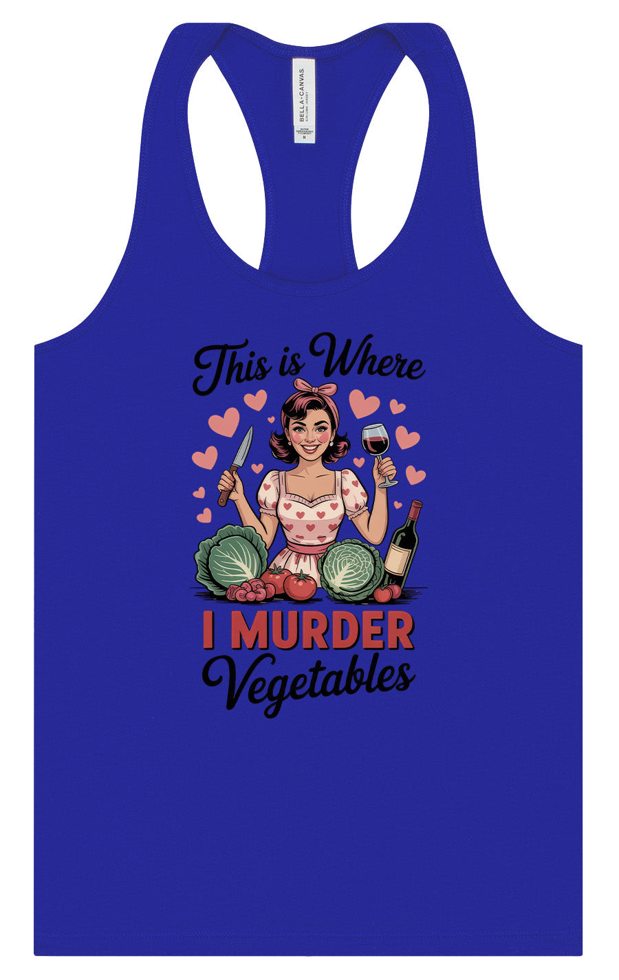 I Murder Vegetables Women's Racerback Tank