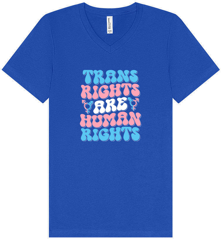 Trans Rights are Human Rights Unisex V-Neck Shirt