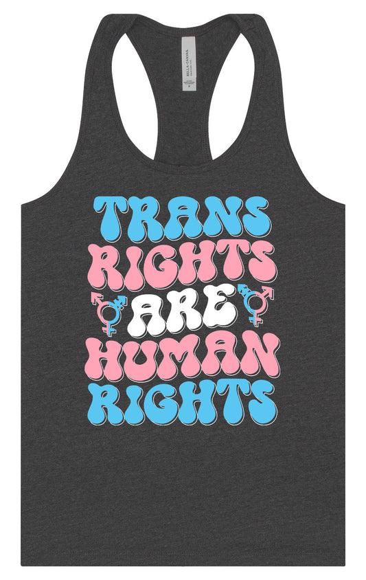 Trans Rights are Human Rights Women's Racerback Tank