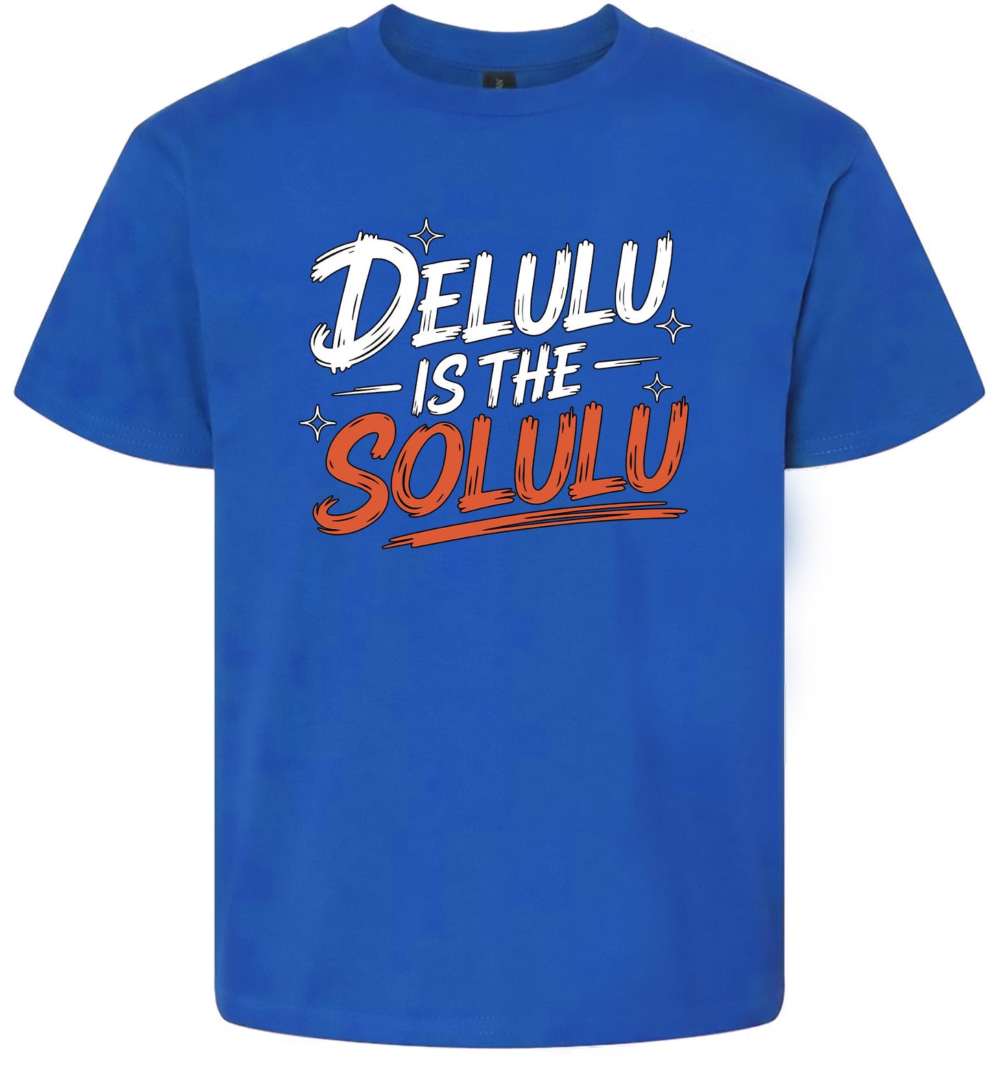 Delulu is the Solulu Children's Gildan Soft Shirt