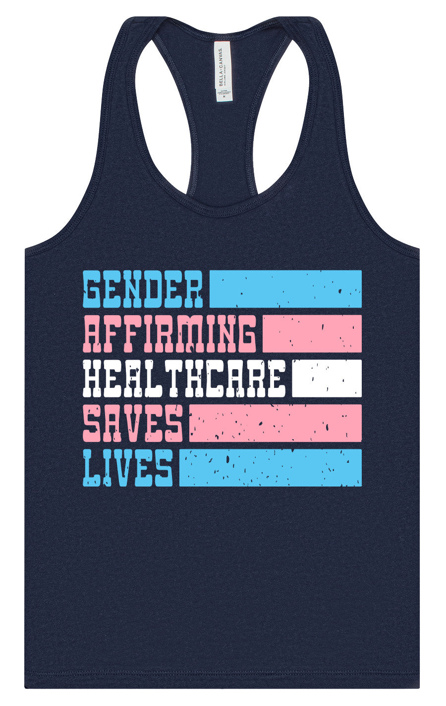 Gender Affirming Healthcare Saves Lives Women's Racerback Tank