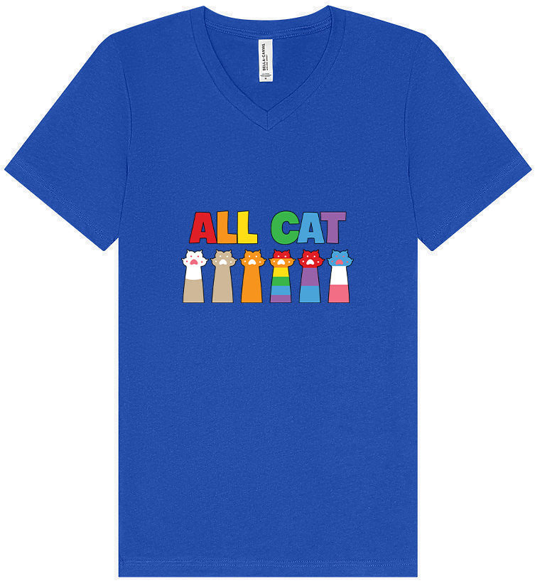All Paws for Pride Unisex V-Neck Shirt