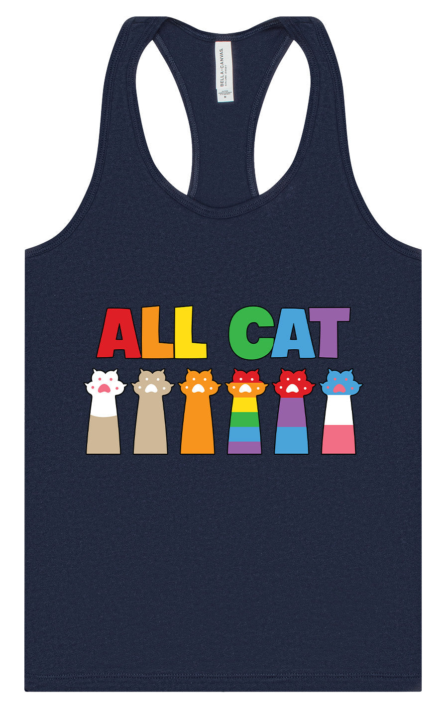 All Paws for Pride Women's Racerback Tank