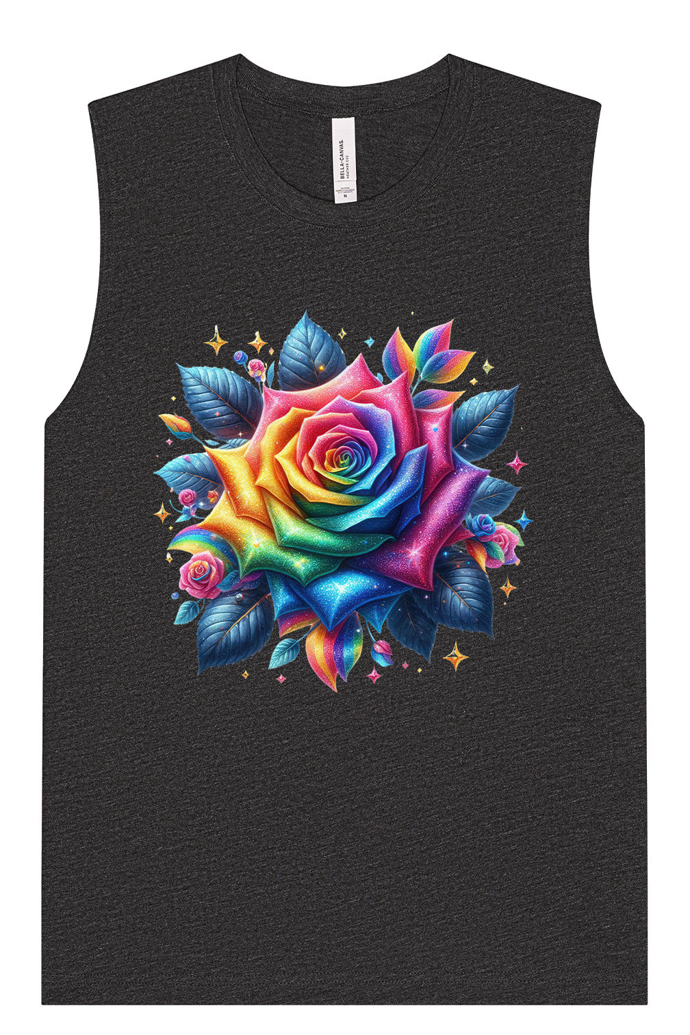 Rainbow Rose Muscle Tank