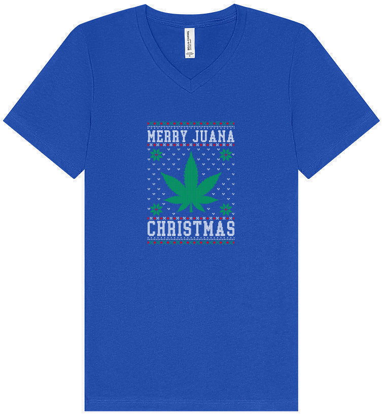 Merry Juana Christmas Unisex V-Neck Shirt